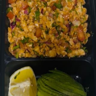 Spicy Tostada Fish Ceviche