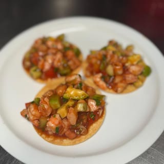 3 Mini Tostadas De Camaron Michoacanas