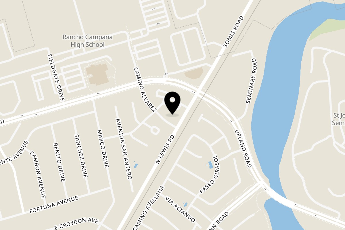 Map showing the location of Casa Cafe & Grill on 4421 Las Posas Rd F in Camarillo